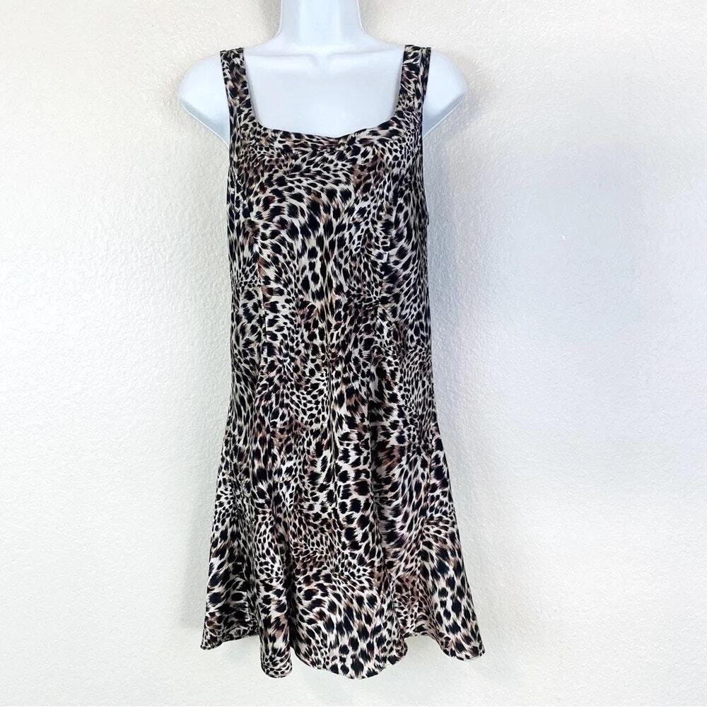 Vintage Victoria’s Secret 100% Silk Leopard Slip Mini Dress Size Small (S)